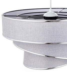 Lampa wisząca Couper - szara, srebrna