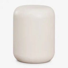 Okrągły Stolik Nocny Ø35 Cm Z Cementu Fonelas Tapioka Beżowa - Sklum