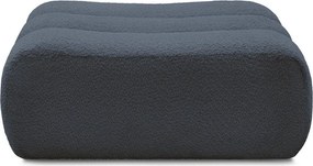 Ciemnoniebieski podnóżek z materiału bouclé Azra – Bobochic Paris