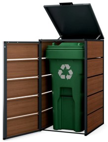 Zabudowa śmietnikowa 120L jednokomorowa, antracyt - orzech