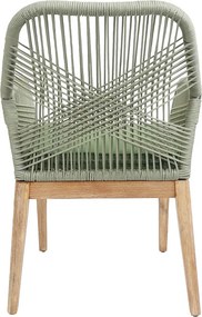 Krzesło ogrodowe MCW-H56b (zestaw 2 sztuk),  zielony poduszki zielony