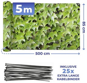 Zielona plastikowa osłona balkonowa 500x85 cm Wilder Wein – Maximex