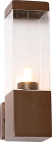 Nowoczesna lampa ścienna zewnętrzna rdzawo-brązowa IP44 - Malios