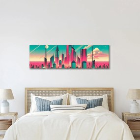 Obraz – Metropolia w stylu pop-art (170x50 cm)