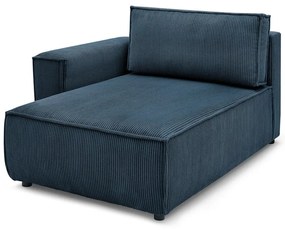 Ciemnoniebieski sztruksowy moduł sofy (lewostronny) Nihad modular – Bobochic Paris