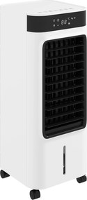 HOMCOM Mobilna chłodnica powietrza, 3-w-1 chłodzenie ewaporacyjne z 7-litrowym zbiornikiem, funkcja oscylacji 48°, biały | Aosom PL