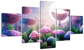 Obraz - Grzyby w pełni księżyca, grafika (125x70 cm)