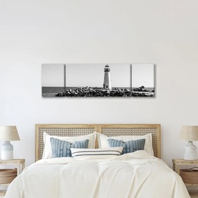 Obraz - Latarnia morska na wybrzeżu, Santa Cruz, Kalifornia (170x50 cm)