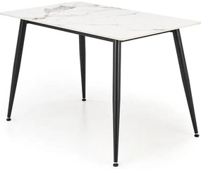 Stół biały z blatem marmur 120x70 B1-E66