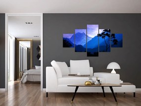 Obraz - Nocne niebo w Nepalu (125x70 cm)