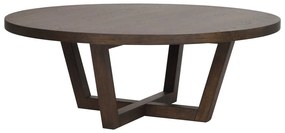 Ciemnobrązowy okrągły stolik w dekorze dębu ø 110 cm Boxford – Rowico