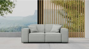 Sofa ogrodowa dwuosobowa MALIBU, tkanina Odyssey, Jasnoszary