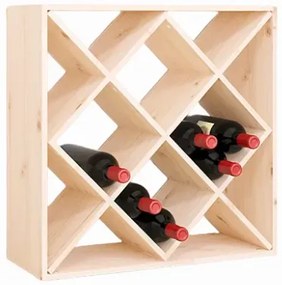 Klasyczny regał na wino z drewna sosnowego - Alwira