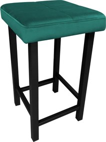 Taboret KLASYK tkanina Welur stelaż metalowy : Kolor Stelaża - Czarny , Kolor tkaniny - VELVET - MG20, Typ tkaniny - Velvet, Wysokość - 60 cm