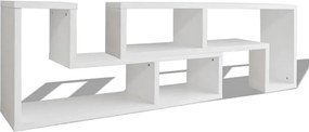 Komplet 2 białych szafek RTV w kształcie litery L D9-B58