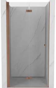 Mexen Mist-F drzwi prysznicowe składane lewe 100 cm, transparent, miedź szczotkowana - 8A6-100-000-65-00-L