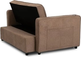 Fotel do Spania ASTER Rozkładany Amerykanka Brązowy Nowoczesny