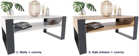 Ława Do Salonu Z Półką Dąb + Czarny P9-F32