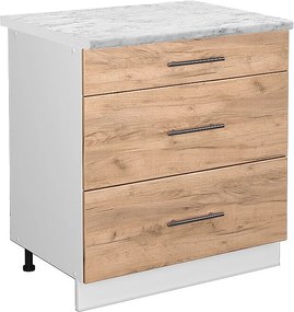 Szafka dolna do kuchni złoty dąb energetyczny 80x60x82 fame-line