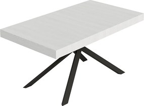 Stół rozkładany Niket 160/244x80 cm, nogi biały jesion antracyt