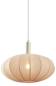 Lampa wisząca Japandi beżowa z materiałowym abażurem - BidaJapandi Oswietlenie wewnetrzne