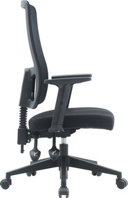 Fotel biurowy z oparciem z siatki Popstar Mesh, zgodny z normą BHP