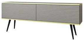 Szafka RTV KARL 3D 135cm wisząca/stojąca szary mat  PIASKI Meble