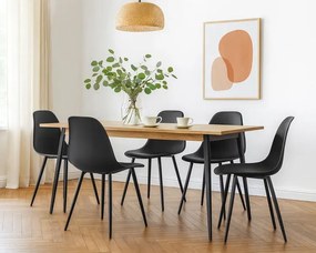 Czarne krzesło nowoczesne do jadalni N6-D68