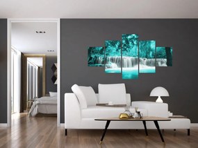 Obraz - Niebieski wodospad (125x70 cm)