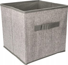 Organizer Tekstylny Kolor Szary Pudełko kosz 31x31x31 cm do Szafy Garderoby