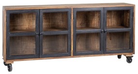 Witryna z litego drewna mango 160x71 cm – Ixia