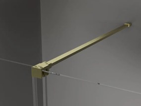 Mexen Velar ścianka prysznicowa rozsuwana Walk-in 80 x 200 cm, szron 8 mm, złota szczotkowana - 871-080-000-33-55