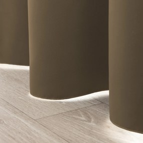 Zasłona zaciemniająca na taśmie marszczącej szaro-brązowy 140 x 280 cm 1 szt.