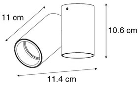 Designerski reflektor czarny regulowany - Michael