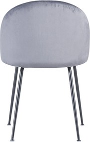 Zestaw 4 Krzese Black Dalnia Aksamitne