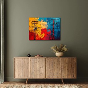 Obraz - Abstrakcyjne linie elektryczne (70x50 cm)