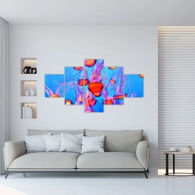 Obraz meduz w morzu (125x70 cm)