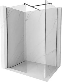 Mexen Kioto ścianka prysznicowa Walk-in 105 x 90 cm, transparent, gun gray szczotkowany - 800-105-202-66-00-090