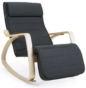 Fotel bujany SWING, max obciążenie 150kg, 67x115x91cm, antracyt Jurhan