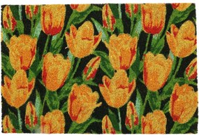Wycieraczka kokosowa Orange tulips, 39 x 59 cm