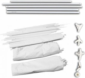 Pawilon eventowy 3x6m ze ściankami i oknami - biały namiot imprezowy, altana ogrodowa