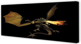 Zdjęcie na płótnie Smok Zionący Ogniem