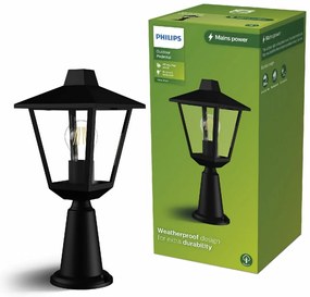 Philips Kinno zewnętrzna oprawa słupkowa czarny, 38,5 cm, E27, maks. 1x25 W