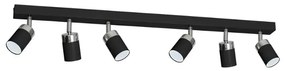 Podłużna czarna lampa sufitowa - K471 M1-A28