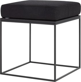 Czarny tapicerowany stołek Feo – noo.ma