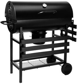 Węglowy grill beczka na kółkach P0-R44