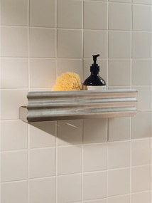 Ścienna półka łazienkowa ze stali nierdzewnej w kolorze srebra Olbi – noo.ma