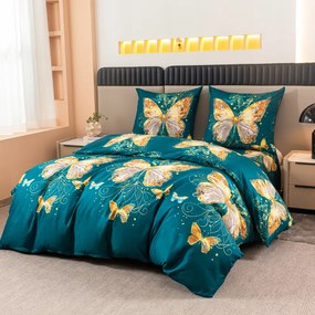 PrzytulneMieszkanie.pl PrzytulneMieszkanie.pl Pościel z mikrofibry ZAFIRA niebieska Rozmiar pościeli: 70 x 80 cm | 140 x 200 cm