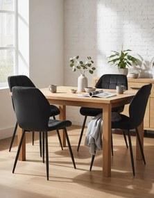 Nowoczesne czarne welurowe krzesło K9-P34