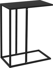 HOMCOM Stolik Boczny Czarny z Antypoślizgowymi Stopkami Praktyczny Design 46x26x60cm | Aosom PL